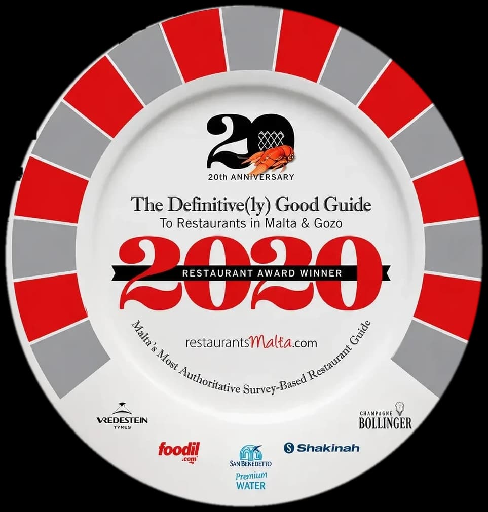 Definitive(ly) Good Guide Restaurant Award Winner 2020