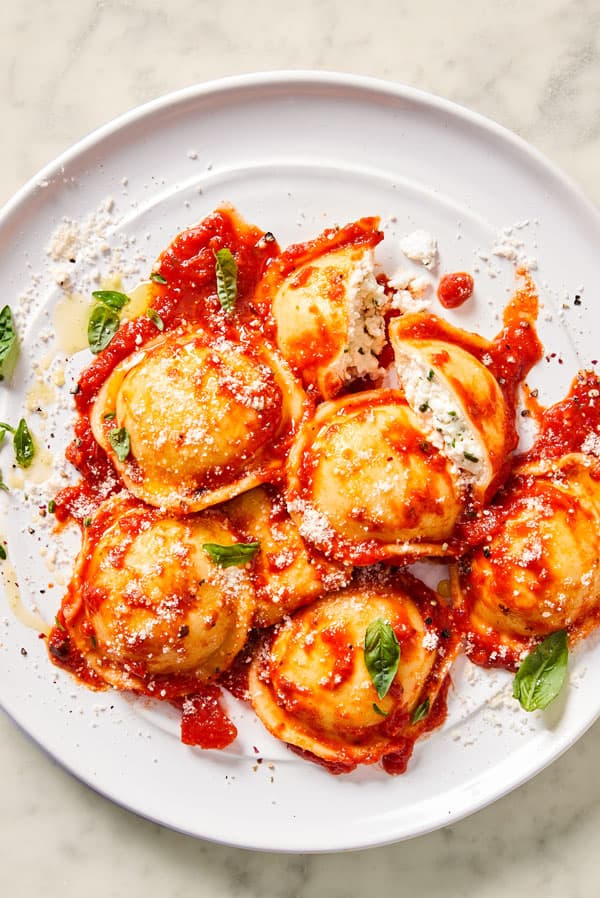 Local ricotta cheese ravioli