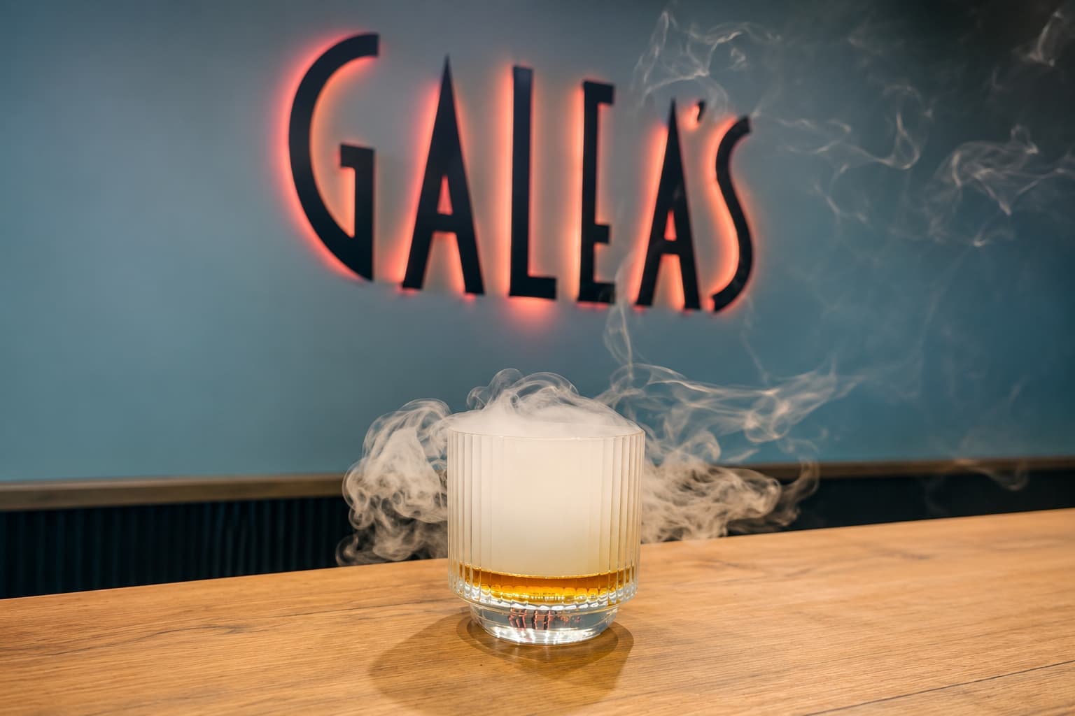 A smoking signature cocktail