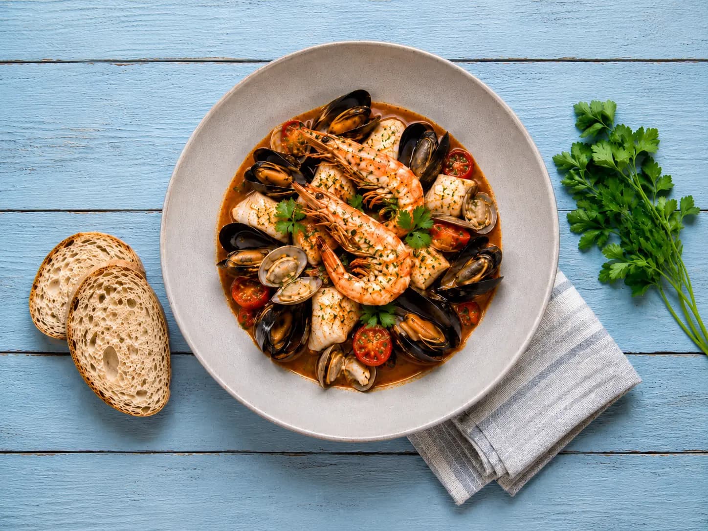 Fresh seafood pot