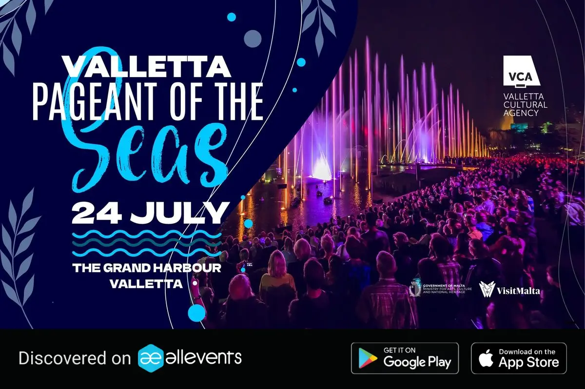 Valletta Pageant of the Seas light and fountain show at the Grand Harbour